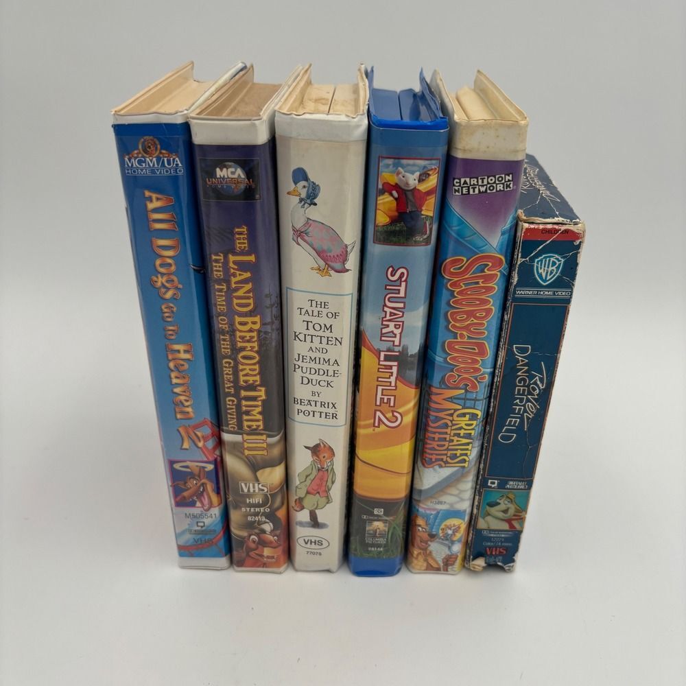 Mixed‎ Brand VHS Movie Lot Kids Multicolor Good 6 Tapes Scooby Land Before Time